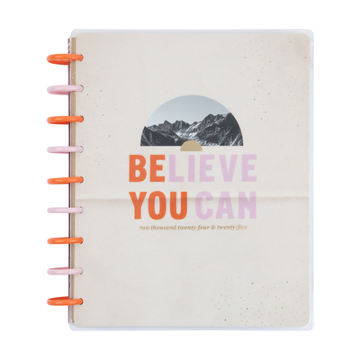 2024 Believe You Can Happy Planner - Classic Lined Vertical Layout - 18 Months