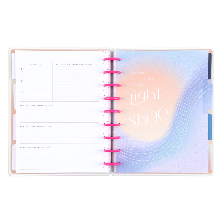 Undated New Aura Happy Planner - Classic Wellness Layout - 12 Months