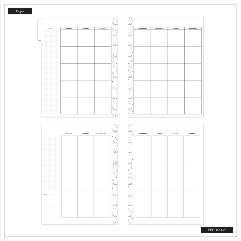 Undated Feathers & Flowers Happy Planner - Classic Vertical Layout - 1