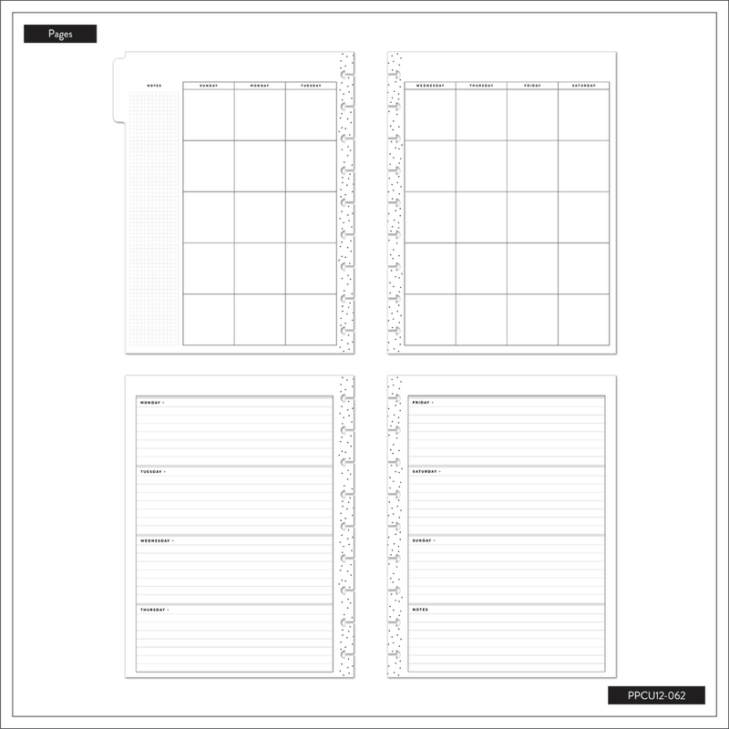 Undated Canyon Sunrise Happy Planner - Classic Horizontal Layout - 12 Months