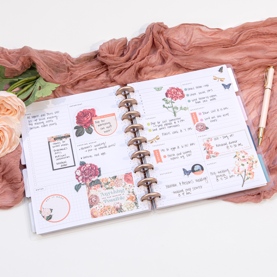 The Happy high quality Planner Floral Lot