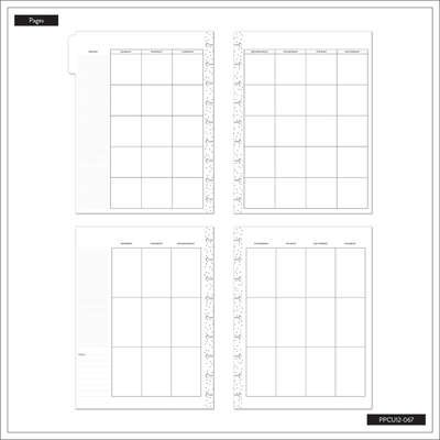 Undated Simple Essentials Happy Planner - Classic Vertical Layout - 12 Months