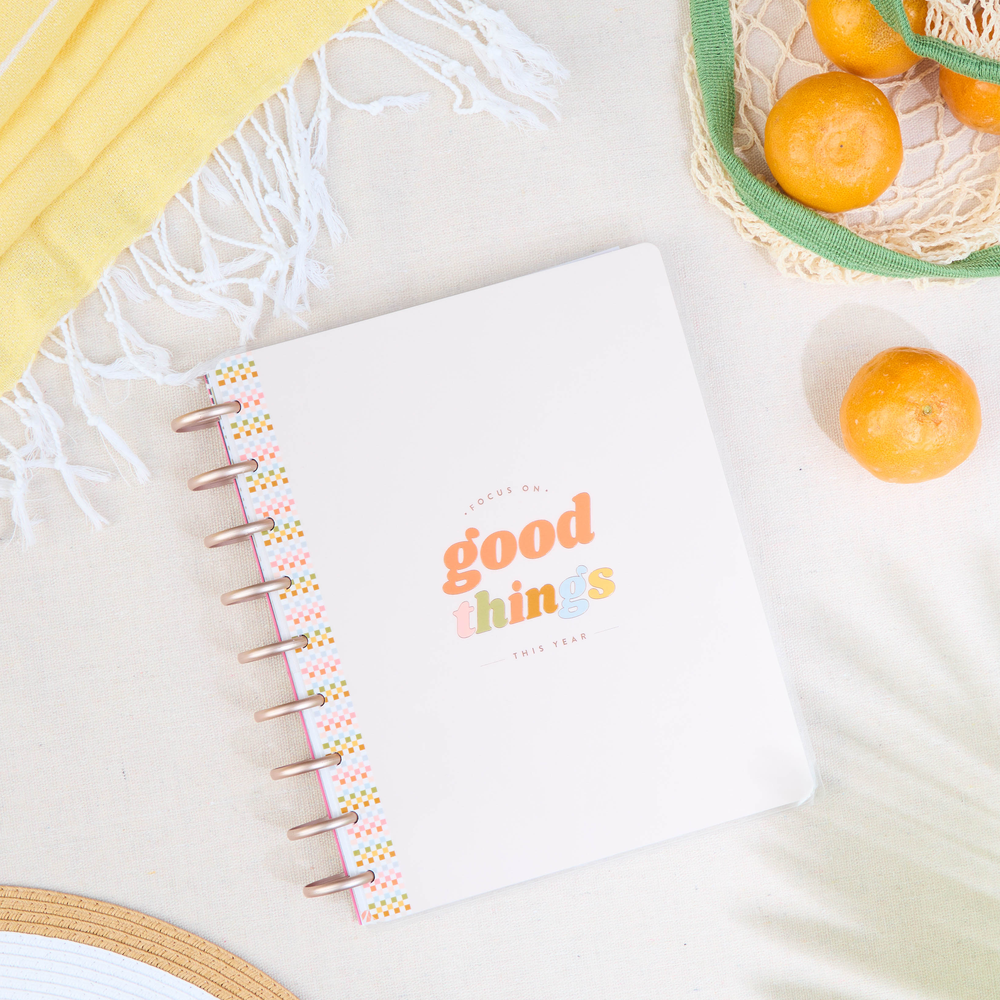 Undated Simple Joys Happy Planner - Classic Vertical Layout - 12 Month