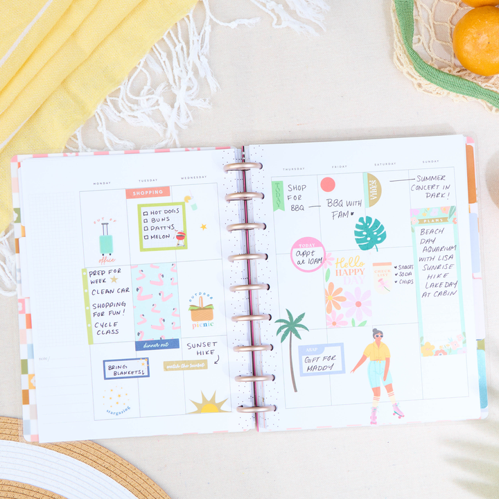 ハニーフラットページです♬ Undated Simple Joys Happy Planner - Classic Vertical Layout - 12 Month