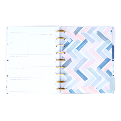 Undated Coastal Faith Planner - Classic Faith Layout - 12 Months