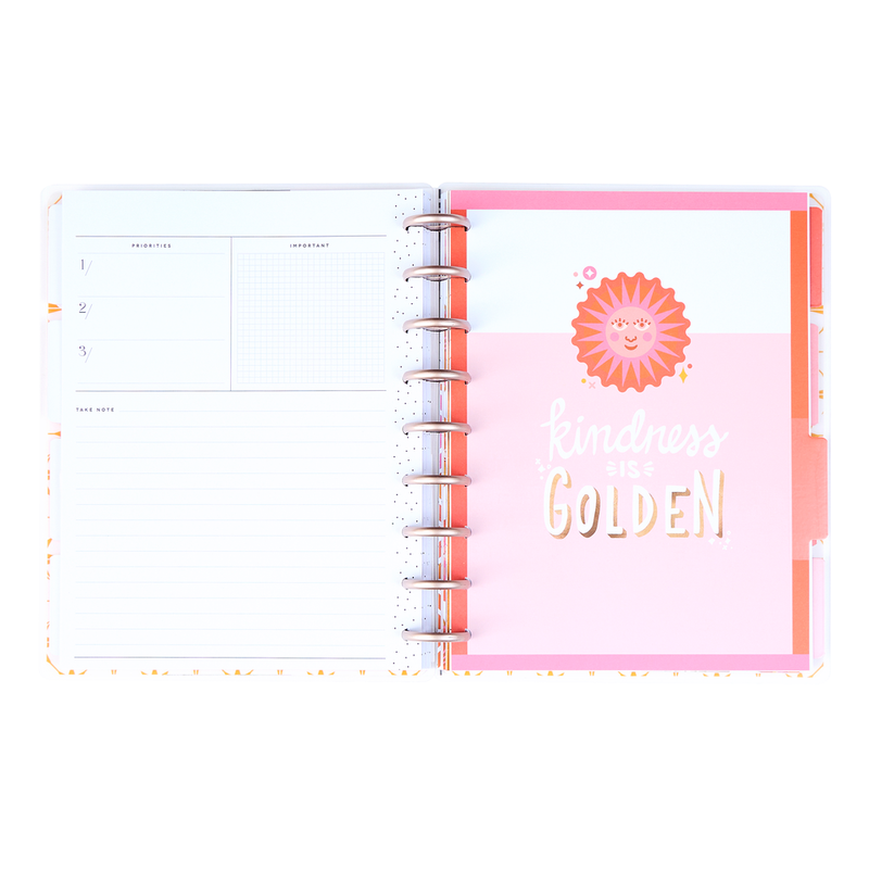 Undated Cat Coq x Happy Planner Retro Sunset Planner - Classic Dashboard Layout - 12 Months