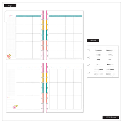 Undated OG Seasonal Squad Goals Customizable Planner - Classic Vertical Planner - 12 Months