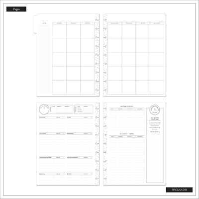 Undated Savvy Budgeter Customizable Budget Planner - Classic Budget Layout - 12 Months