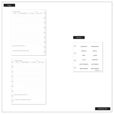 Undated Savvy Budgeter Customizable Budget Planner - Classic Budget Layout - 12 Months