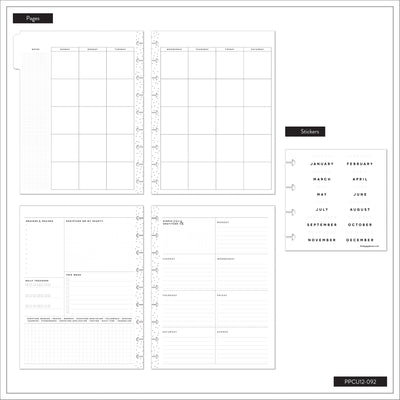 Undated Rise & Align Customizable Faith Planner - Classic Faith Layout - 12 Months