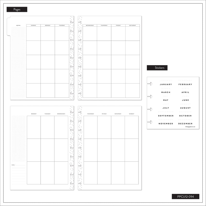 Undated See the Good Customizable Planner - Classic Vertical Layout - 12 Months
