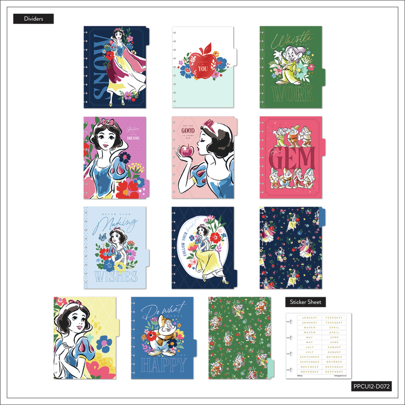 Undated Disney Snow White Wishes bbalteschule - Classic Vertical Layout - 12 Months