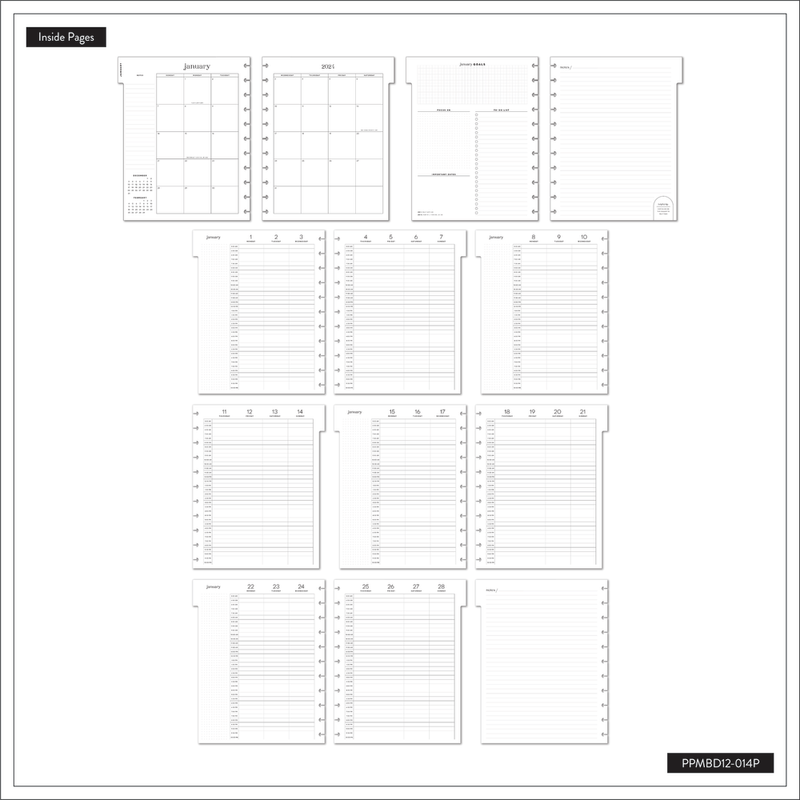2024 Work + Life City Chic Happy Planner - Big Hourly Layout - 12 Months