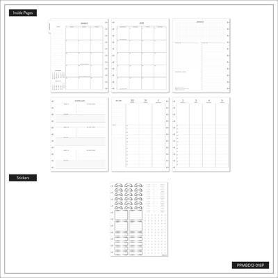 2025 Work + Life Elemental Planner - Big Hourly Layout - 12 Months