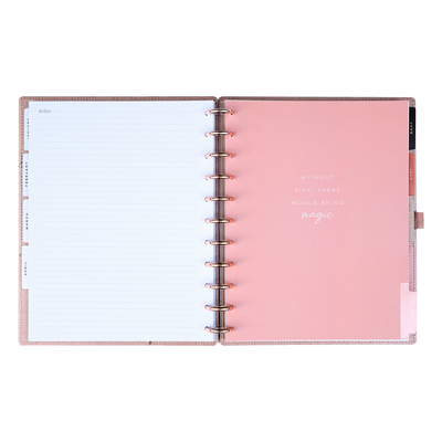 2025 Work + Life Rose Gold Planner - Big Hourly Layout - 12 Months