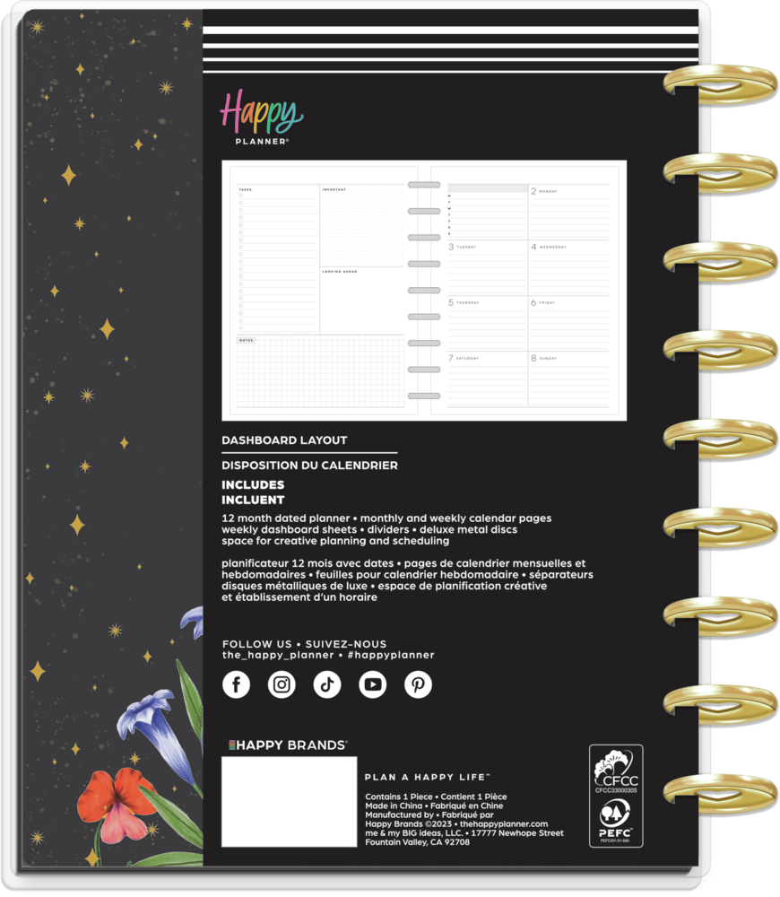 2024 DELUXE Grounded Magic Happy Planner Classic Dashboard Layout