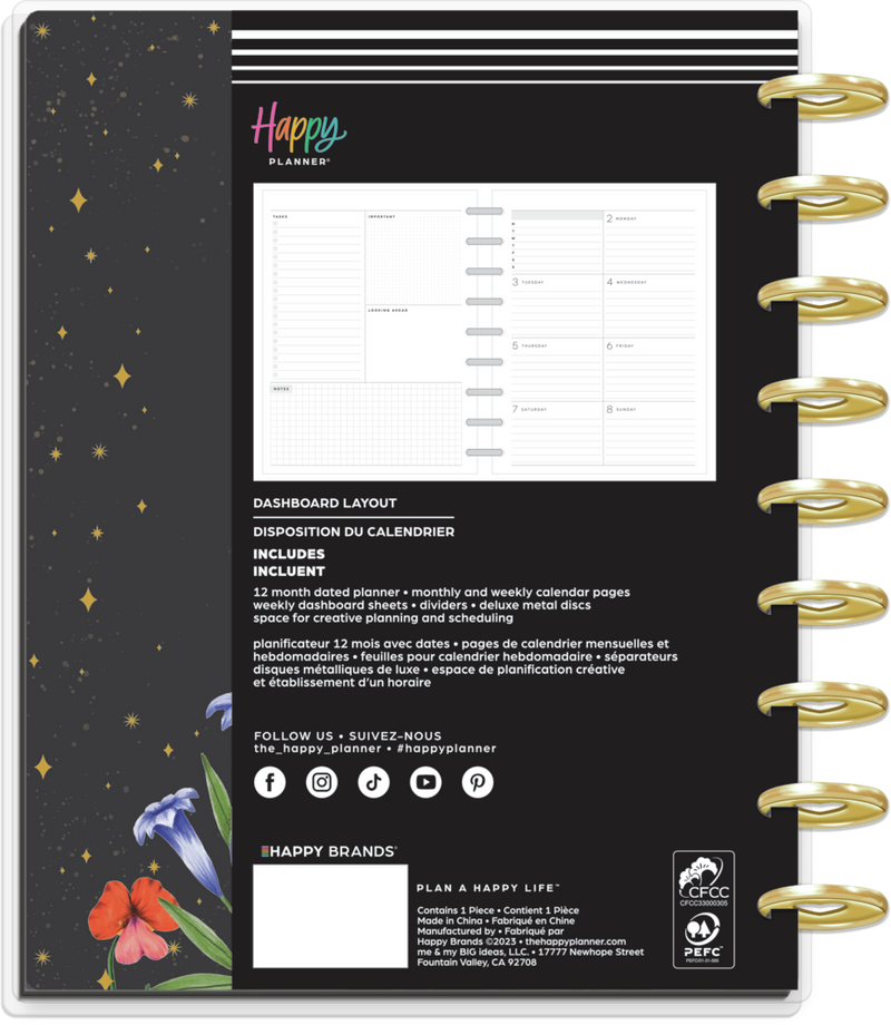 2024 DELUXE Grounded Magic Happy Planner Classic Dashboard Layout The Happy Planner
