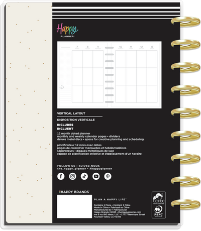 2024 DELUXE Woodland Seasons Happy Planner - Classic Vertical Layout - 12 Months