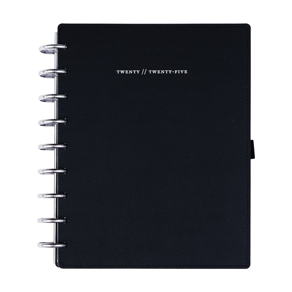 2025 work life onyx planner classic hourly layout 12 months