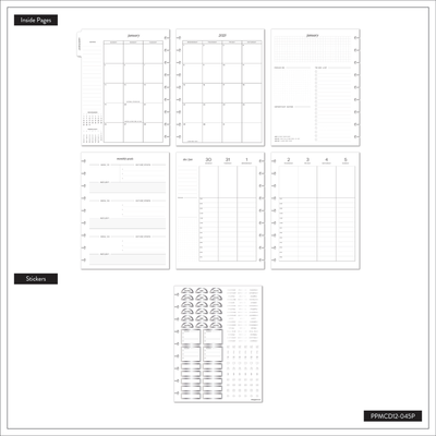 2025 Work + Life Onyx Planner - Classic Hourly Layout - 12 Months