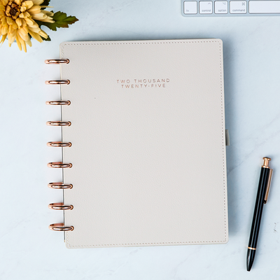 2025 Work + Life Ivory Planner - Classic Hourly Layout - 12 Months