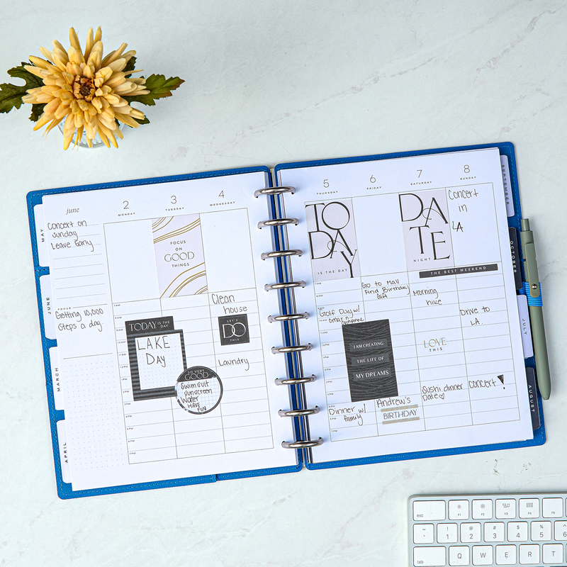 2025 Work + Life Elemental Planner - Classic Hourly Layout - 12 Months