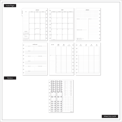 2025 Work + Life Elemental Planner - Classic Hourly Layout - 12 Months