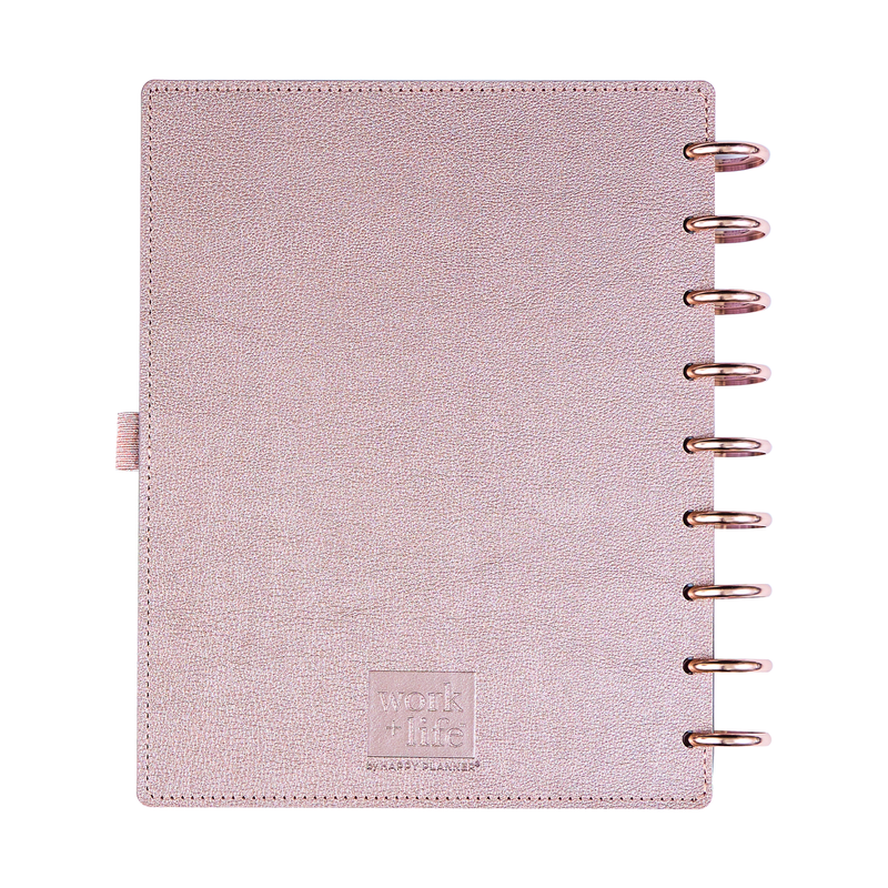 2025 Work + Life Rose Gold Planner - Classic Hourly Layout - 12 Months