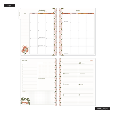 2025 DELUXE Desert Rose Planner - Classic Dashboard Layout - 12 Months