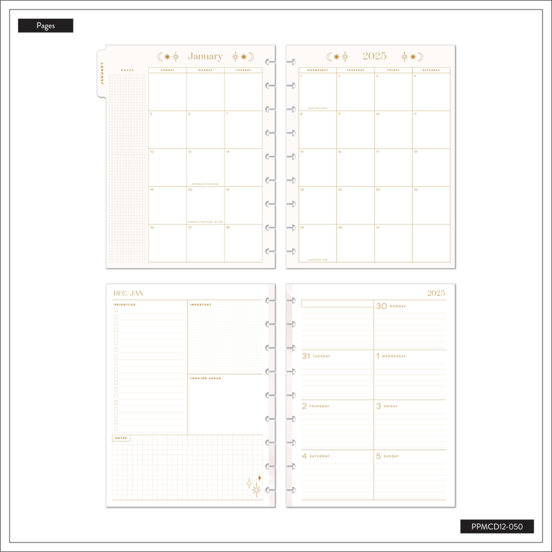 2025 DELUXE Everyday Magic Planner - Classic Dashboard Layout - 12 Months