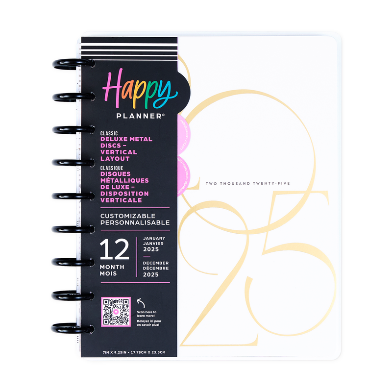 2025 DELUXE Modern Impressions Planner - Classic Vertical Layout - 12 Months