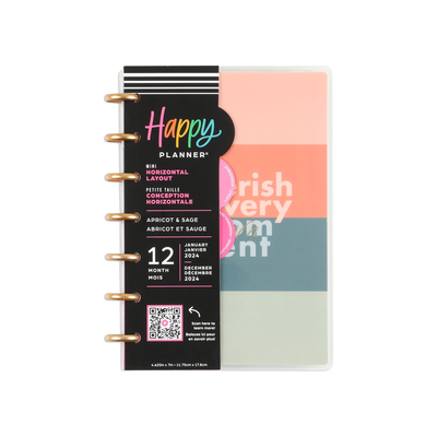 2024 Apricot & Sage Mom Happy Planner - Mini Horizontal Layout - 12 Months