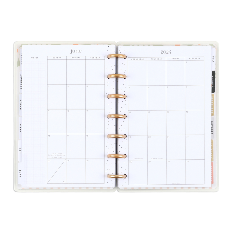 2024 Apricot & Sage Mom Happy Planner - Mini Horizontal Layout - 12 Months