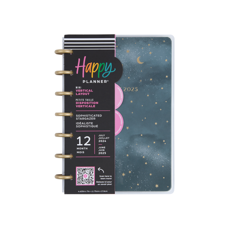2024 Sophisticated Stargazer Happy Planner - Mini Vertical Layout - 12 Months