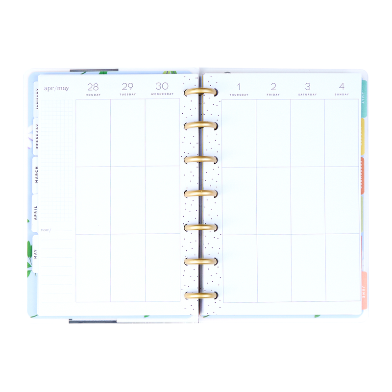 2025 Brilliant Blooms Planner - Mini Vertical Layout - 12 Months