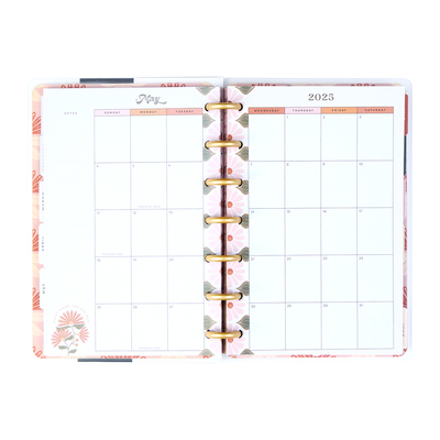 2025 Desert Rose Planner - Mini Vertical Layout - 12 Months