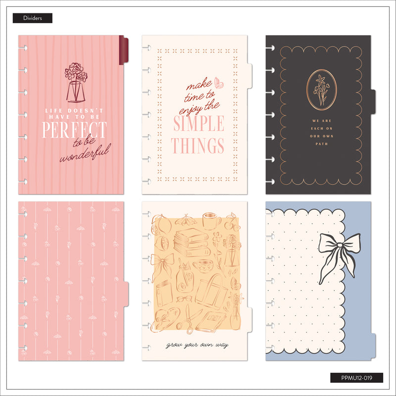Undated Café Coquette Customizable Planner - Mini Dashboard Layout - 12 Months