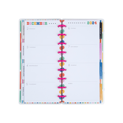 2024 Bright Pops Happy Planner - Skinny Classic Horizontal Layout - 12 Months