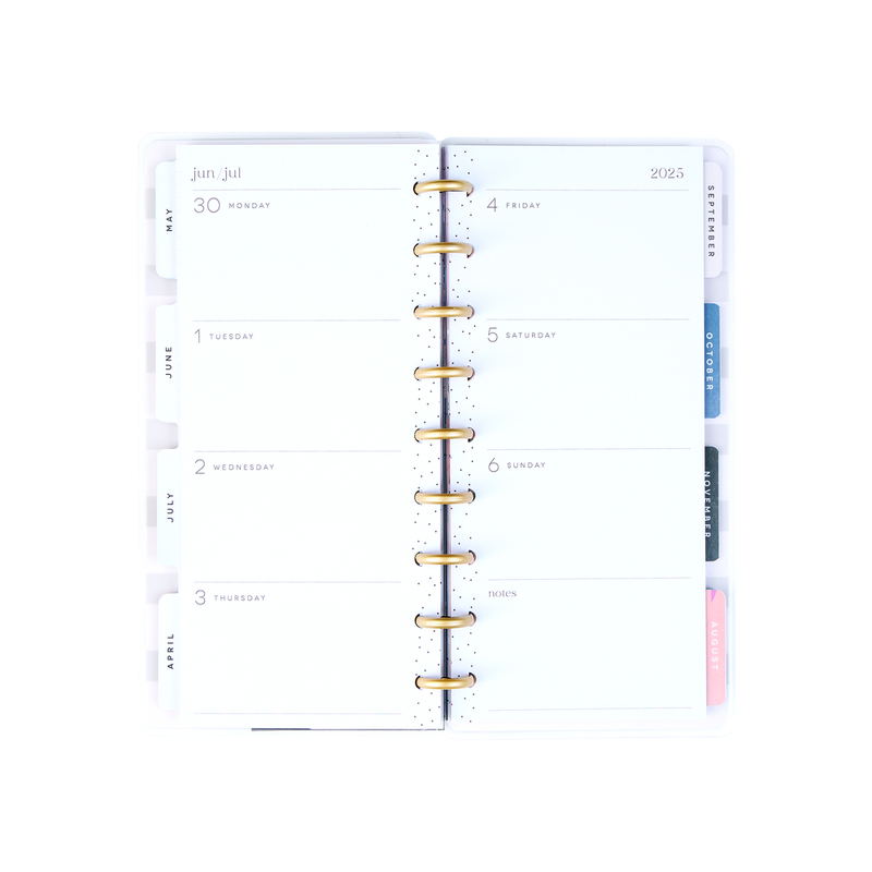 2025 Blooming Bouquet Planner - Skinny Classic Horizontal Layout - 12 Months