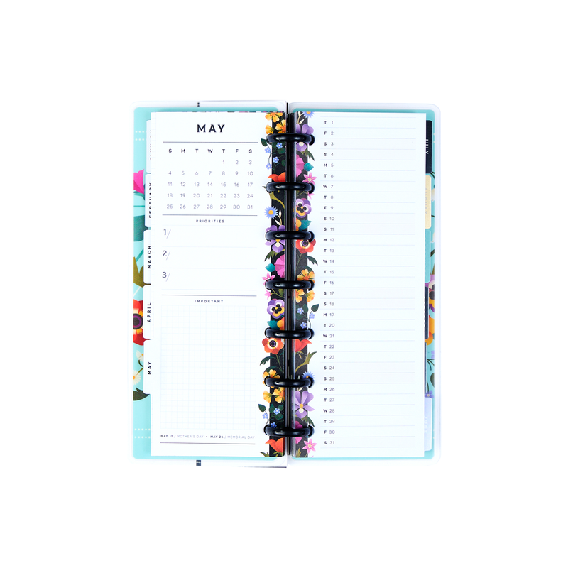 2025 Radiant Garden Planner - Skinny Mini Horizontal Layout - 12 Months