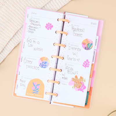 2025 Vivid Tropics Planner - Skinny Mini Horizontal Layout - 12 Months