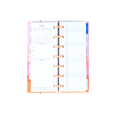 2025 Vivid Tropics Planner - Skinny Mini Horizontal Layout - 12 Months