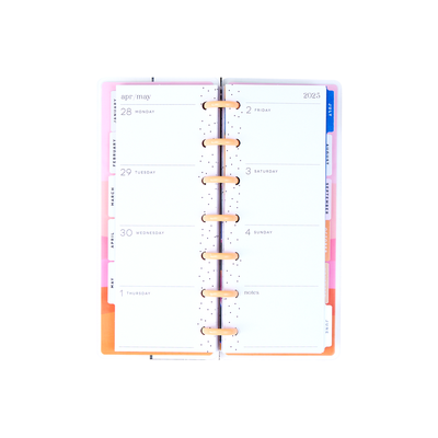 2025 Vivid Tropics Planner - Skinny Mini Horizontal Layout - 12 Months