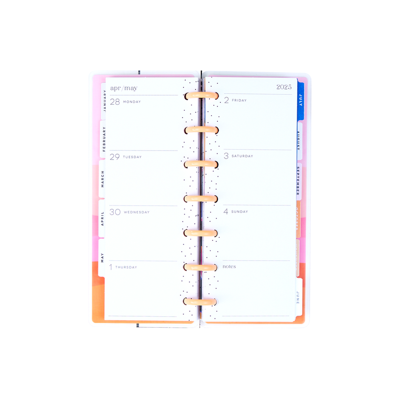 2025 Vivid Tropics Planner - Skinny Mini Horizontal Layout - 12 Months