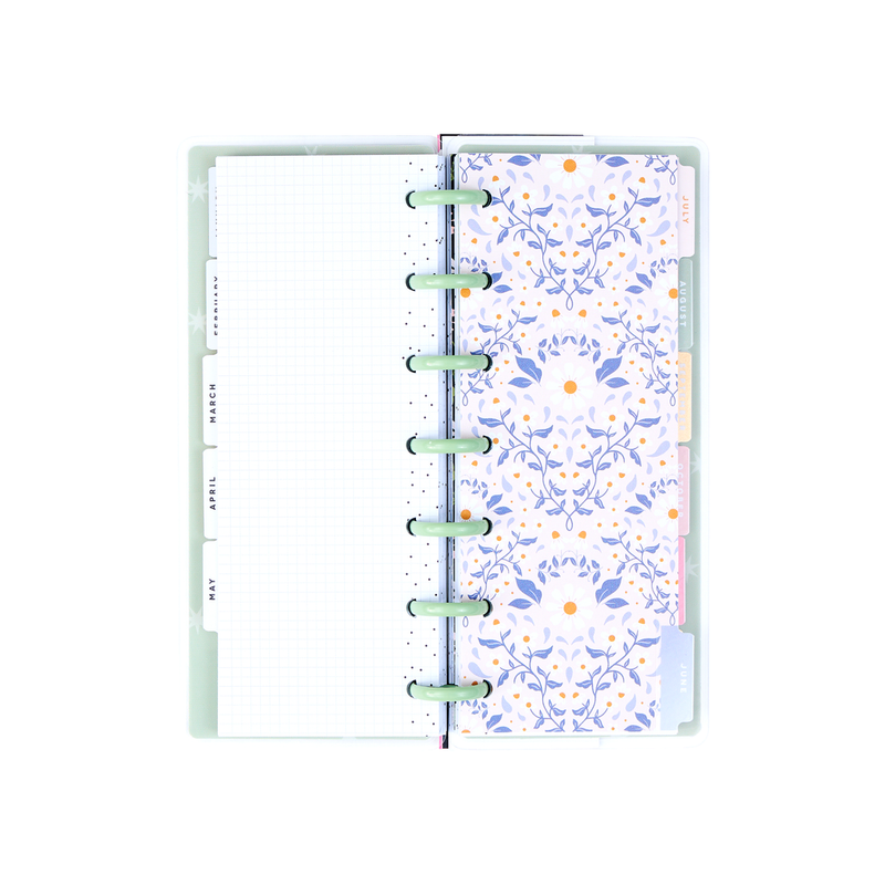 2025 Forest Flowers Planner - Skinny Mini Horizontal Layout - 12 Months