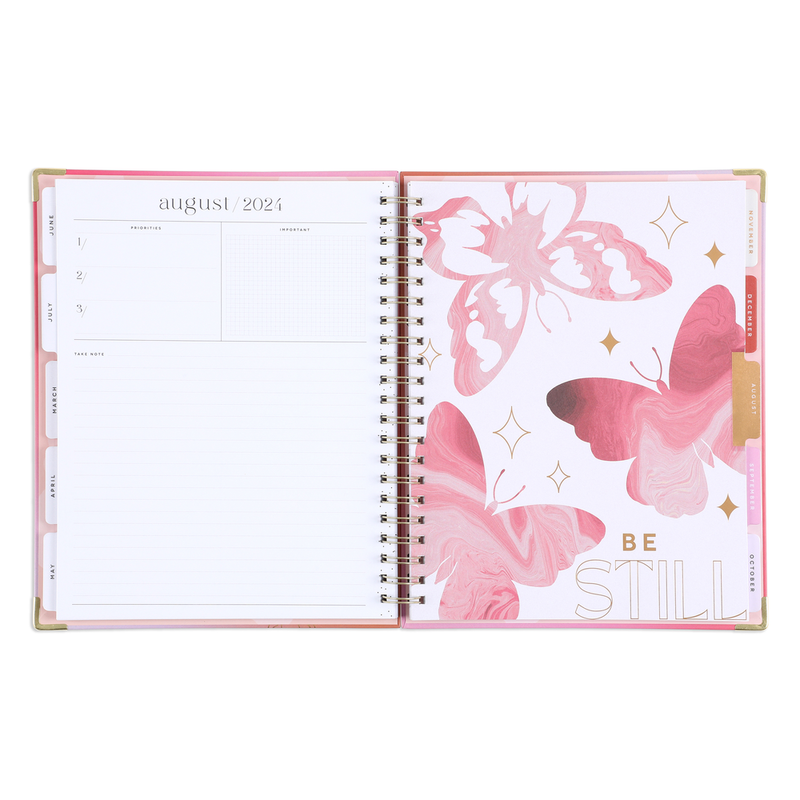 2024 Butterfly Bliss Twin Loop Happy Planner - Big Vertical Layout - 12 Months