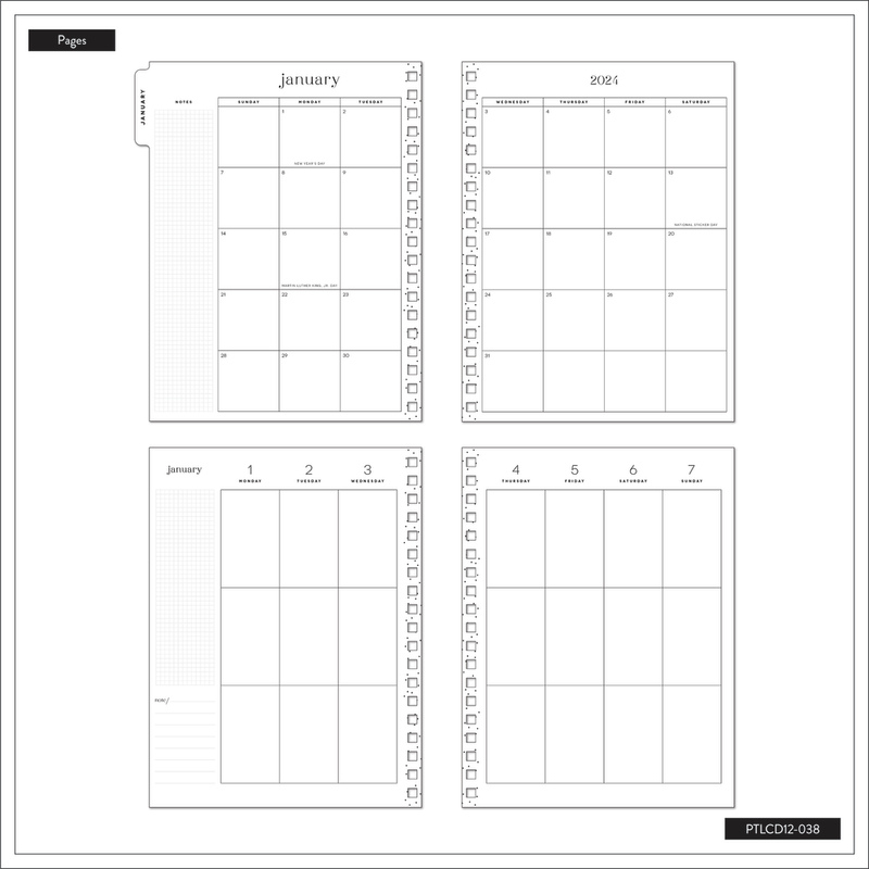 2024 Bright Future Twin Loop Happy Planner - Classic Vertical Layout - 12 Months