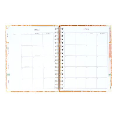 2025 Sunny Oasis Spiral Planner - Classic Vertical Layout - 12 Months