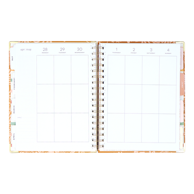 2025 Sunny Oasis Spiral Planner - Classic Vertical Layout - 12 Months