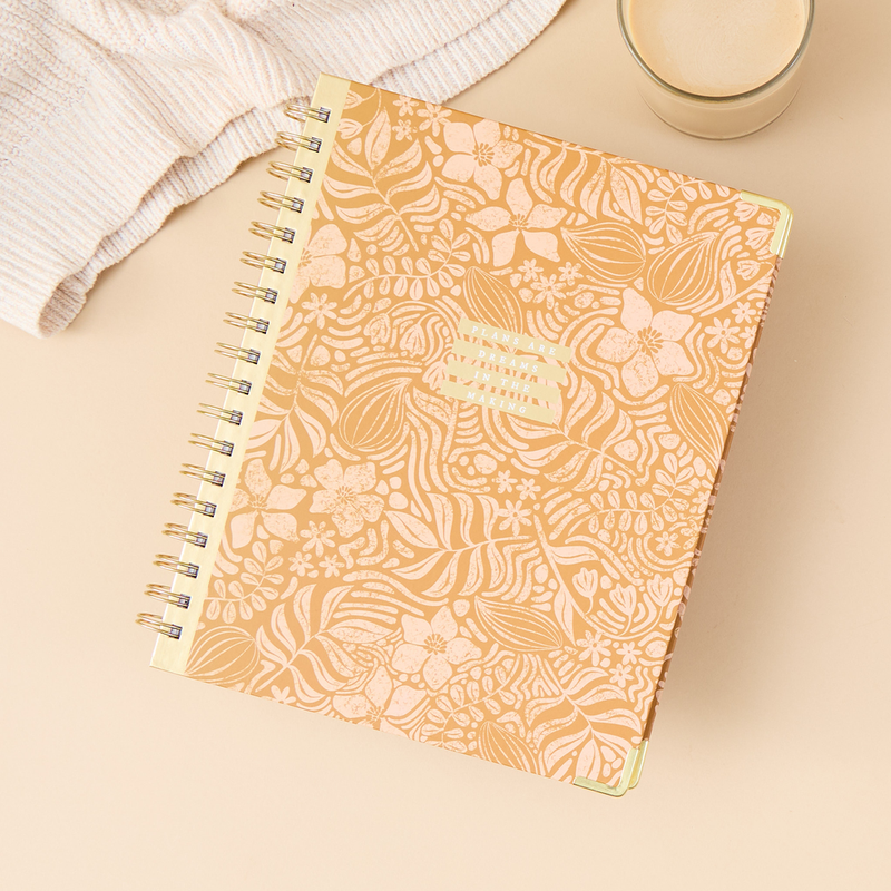 2025 Sunny Oasis Spiral Planner - Classic Vertical Layout - 12 Months